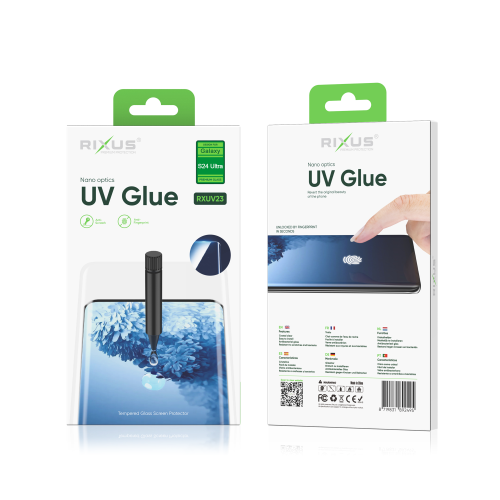 Rixus For Galaxy S24 Ultra S928B UV Glue Liquid Glass