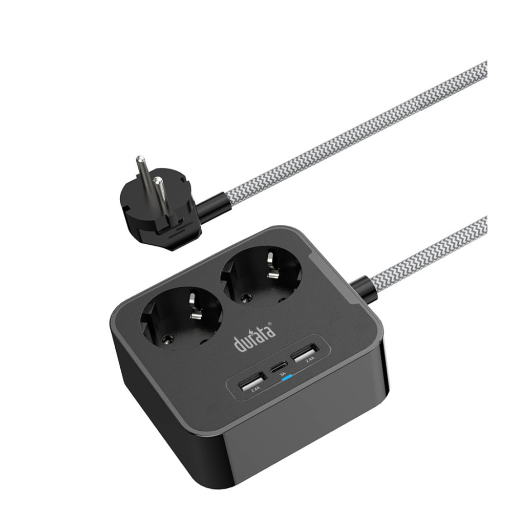 Durata 15w USB C & 2-Port USB-A Desktop Power Strip DRSK210A