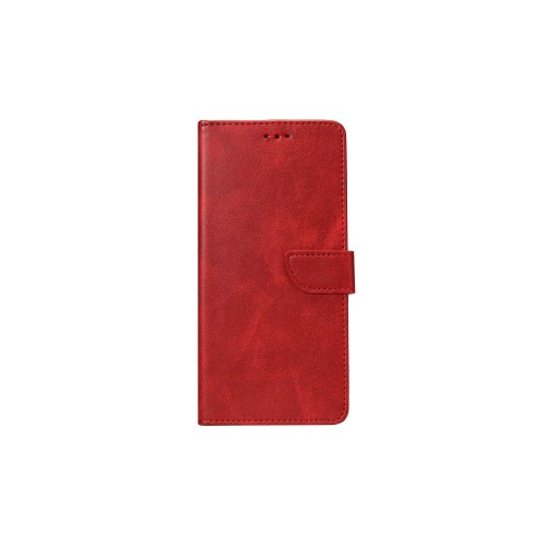 Rixus Bookcase For Samsung Galaxy S21 5G G991B Dark Red