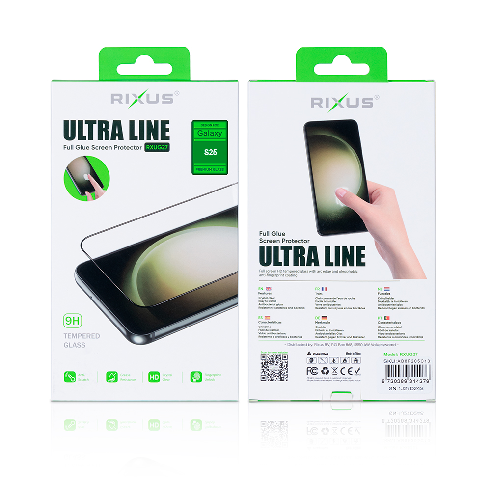 Rixus Clear HD Ultra Line Tempered Glass For Samsung Galaxy S25 S931B