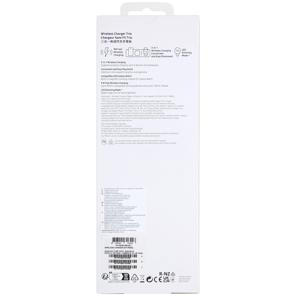 Samsung Wireless Charger Trio Pad Black