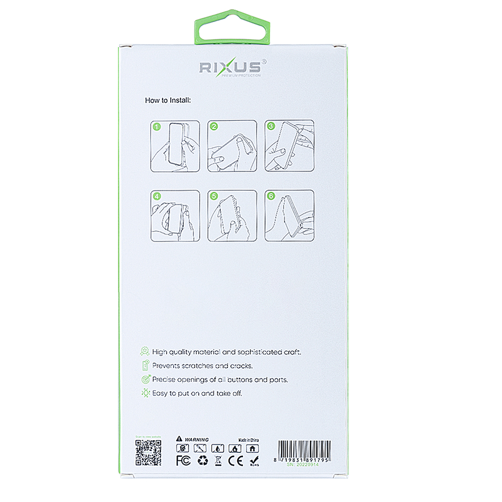 Rixus Anti-Burst Case For Samsung Galaxy S25 Edge S937B Transparent