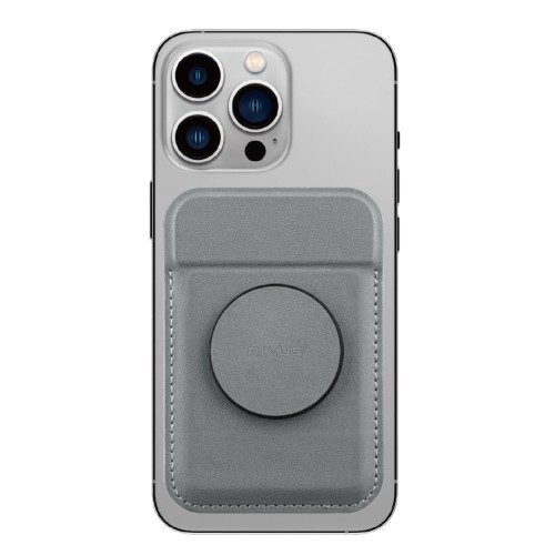 Rixus RXCH20L Card Holder With MagSafe Light Gray