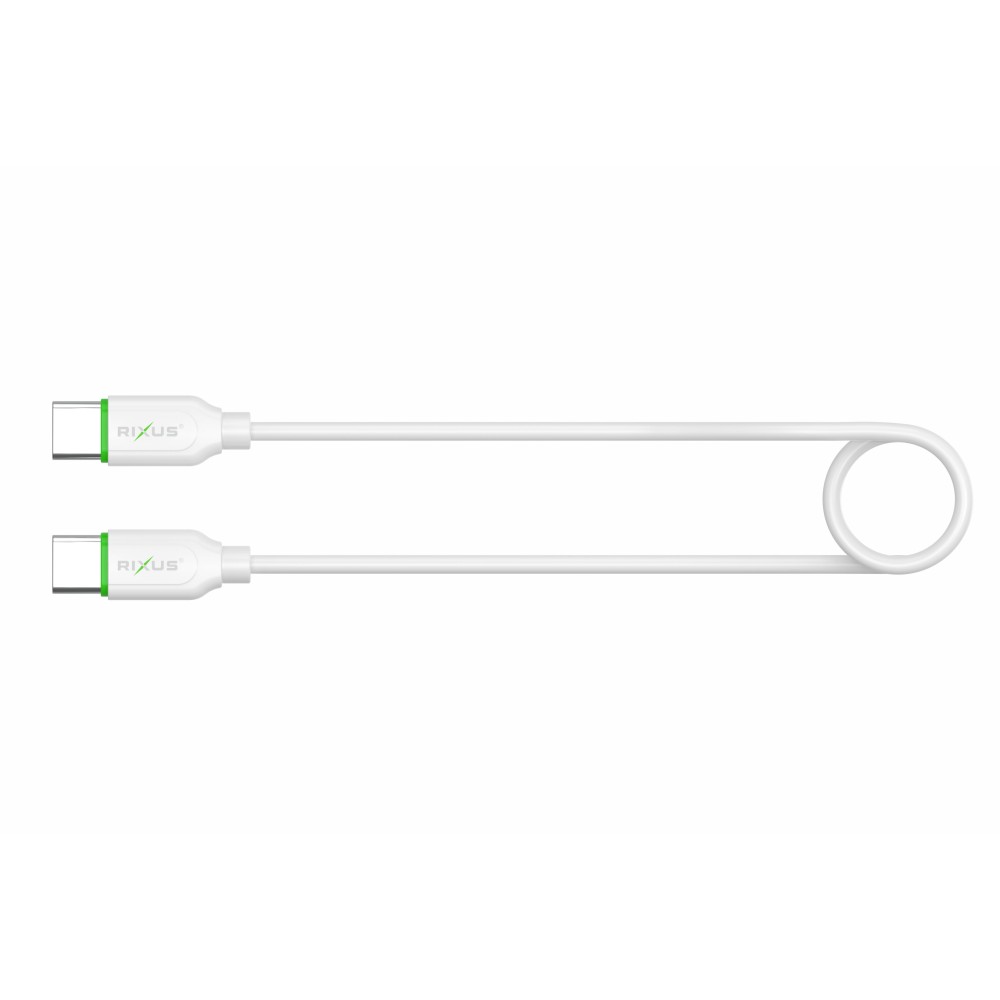 Rixus RX2017 Data Sync And Fast Charge Cable Type-C to Type-C 300cm