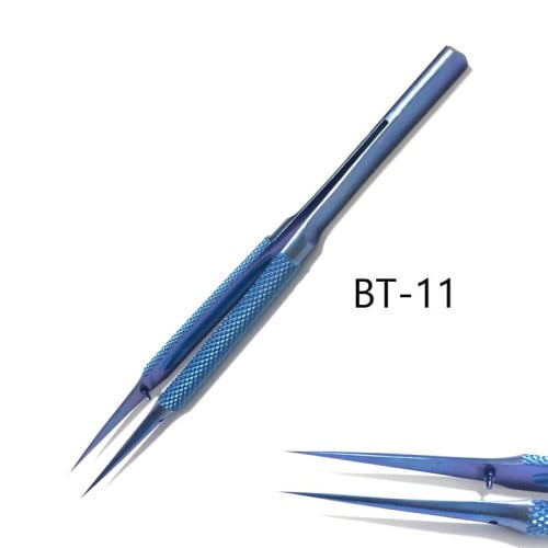 Titanium 0.15mm edge precision fingerprint tweezers - BT-11