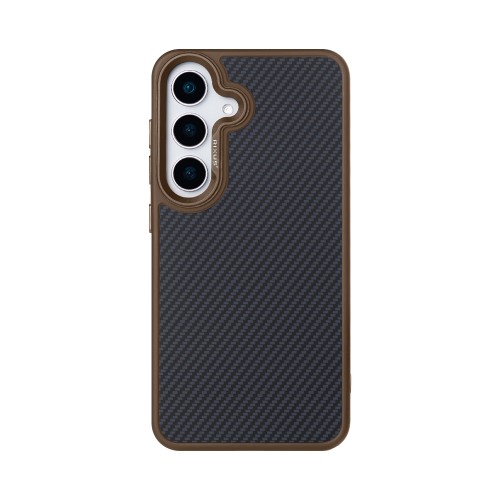 Rixus Mag Carbon With MagSafe For Samsung Galaxy S25 Plus S9360 Brown