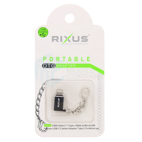 Rixus OTG Portable Adapter USB C To Lightning