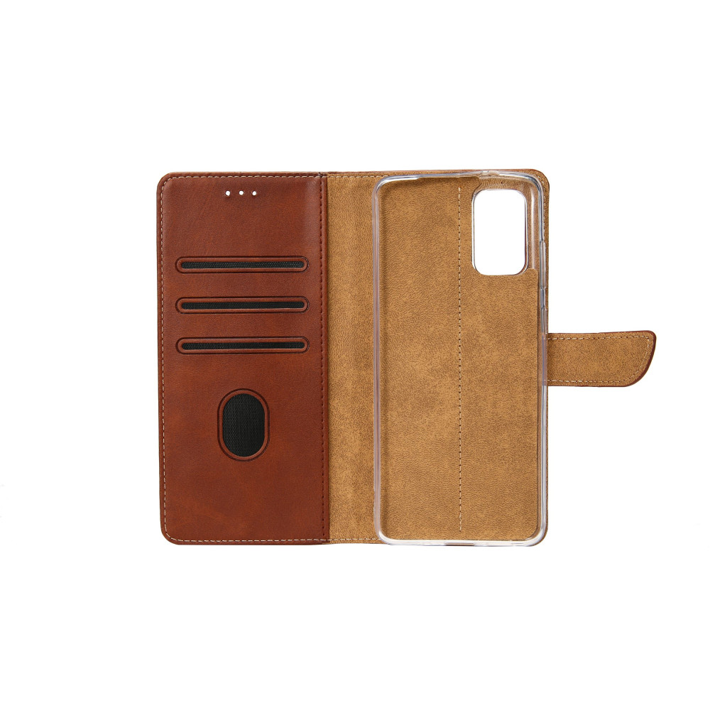 Rixus Bookcase For Samsung Galaxy S10 Plus - Brown