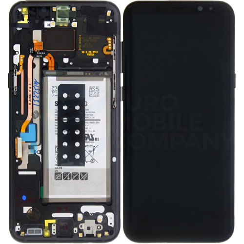 Samsung Galaxy S8 Plus (SM-G955F) Display Complete + frame (With Battery) (GH82-14005A) - Midnight Black