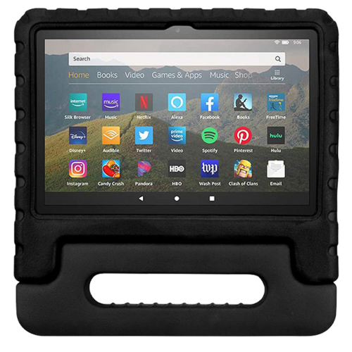 Rixus Kids Proof Tablet Case for iPad Air 1/ Air 2/ 5/ 6/ 7/ Pro 9.7 Inch - Black