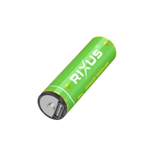 Rixus RXAA05 Rechargeable AA Battery 3000mWh With USB-C Cable 4-Pack