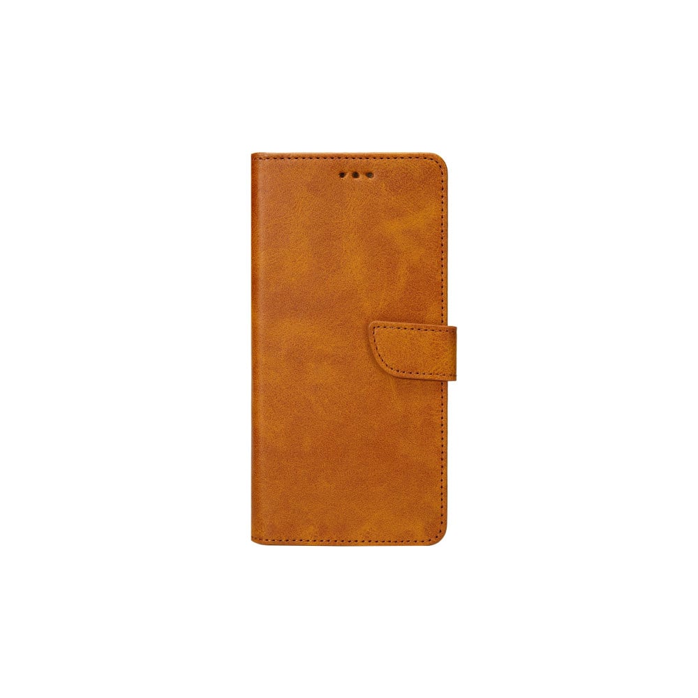 Rixus Bookcase For Samsung Galaxy S10 (SM-G973F) - Light Brown