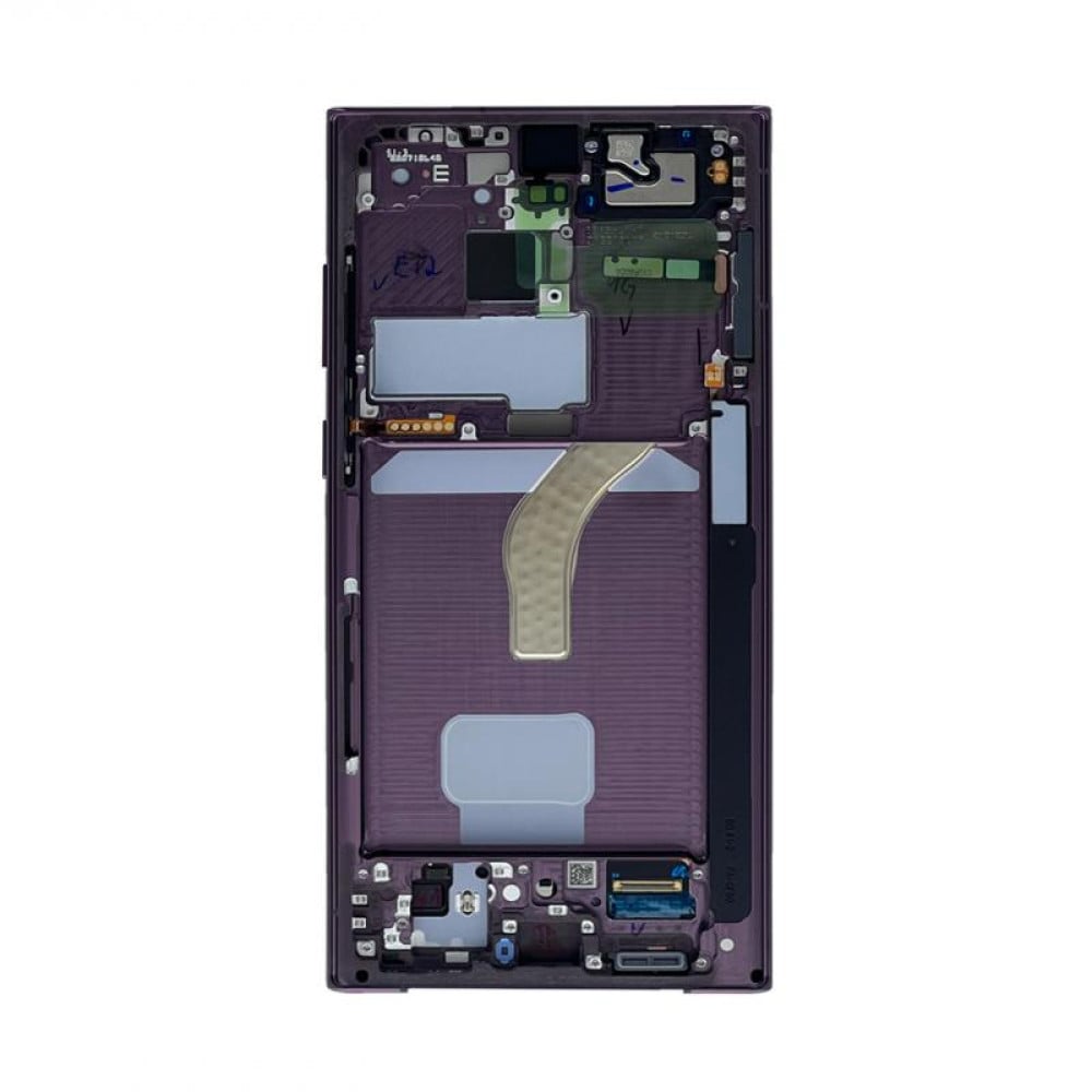 Samsung Galaxy S22 Ultra (SM-S908B) GH82-27488B / GH82-27489B  Display Complete (No Front Camera) - Burgundy (Purple /  Pink)