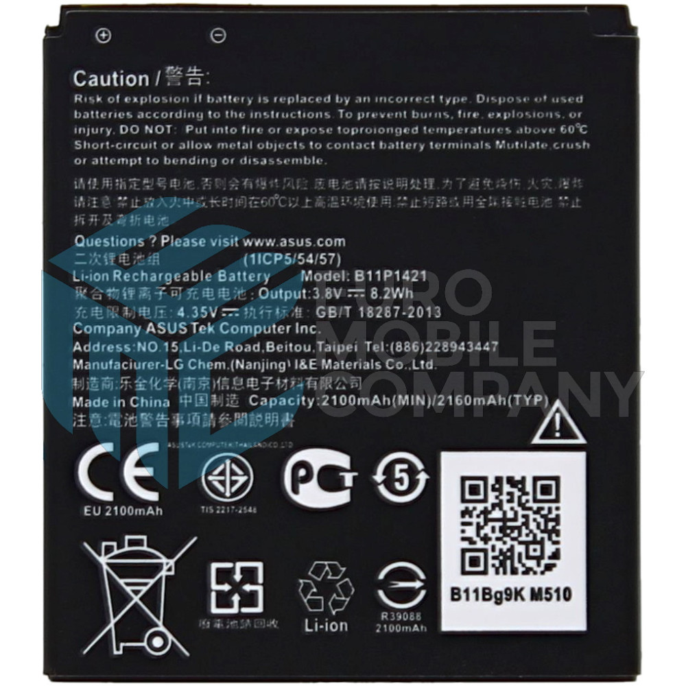 Asus Zenfone C (ZC451CG) Battery B11P1421 - 2100 mAh