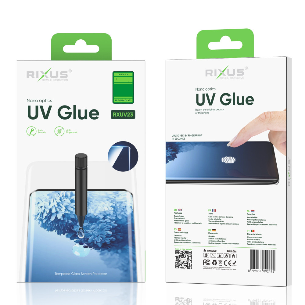 Rixus UV Glue Tempered Glass For Samsung Galaxy Note 20 Ultra