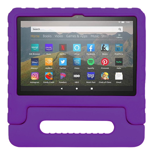 Rixus Kids Proof Tablet Case For iPad 2/ 3/ 4/ 9.7 inch - Purple