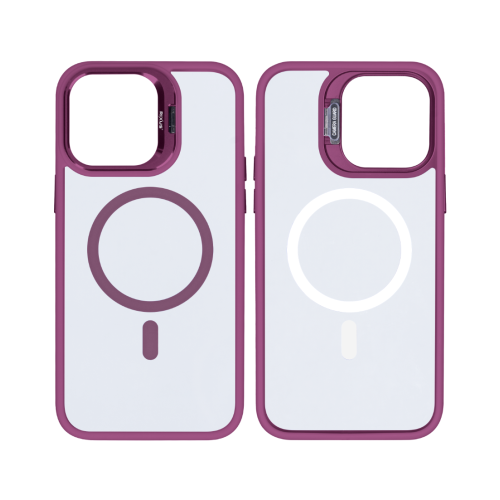 Rixus Classic 03 Case With MagSafe For iPhone 14 - Dark Pink