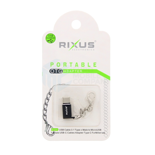 Rixus OTG Portable Adapter Micro USB To USB C