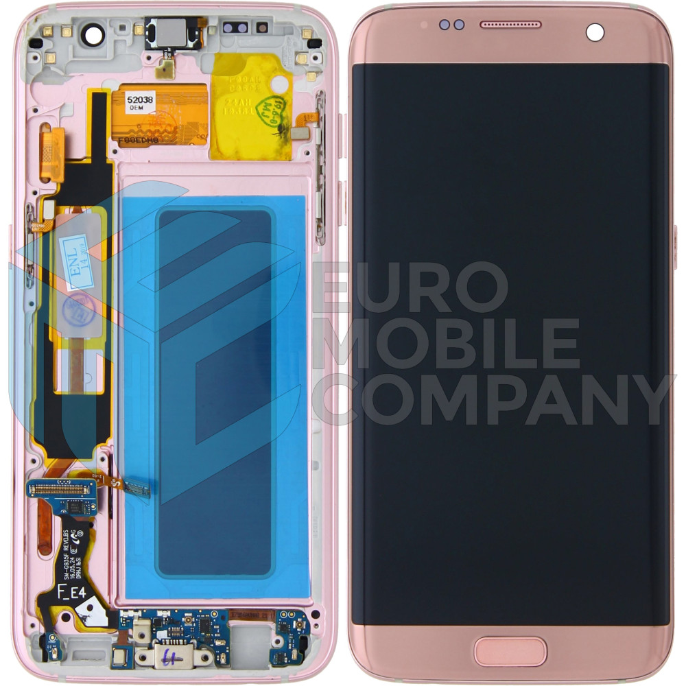 Samsung Galaxy S7 Edge (SM-G935F) OEM Display Replacement Glass - Rose Gold