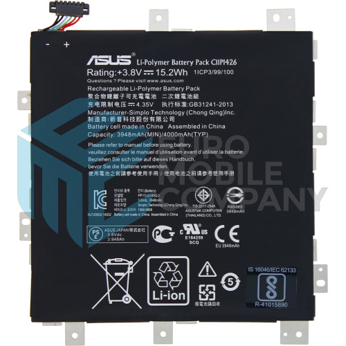 Asus Zenpad S 8.0 (Z580C) Battery C11P1426 - 4000mAh