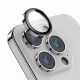 Rixus Metal Shield Camera Tempered Glass For iPhone 11 Black