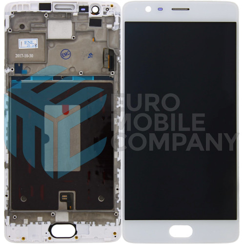 OnePlus 3 / 3T Display + Digitizer + Frame OEM - White