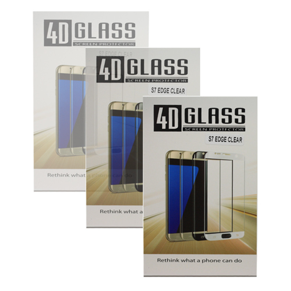 Tempered Glass Full 4D Protector Ultra Clear For Samsung Galaxy S7 Edge (SM-G935F)