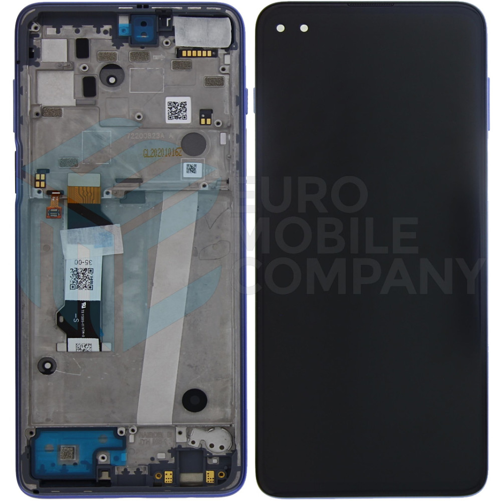 Motorola Moto G 5G Plus Display Complete + Frame (5D68C17494) - Azury Blue
