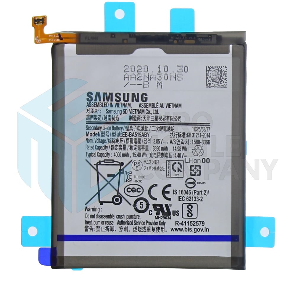 Samsung Galaxy A51 (SM-A515F) EB-B1515ABY Battery (GH82-21668A) - 4000mAh