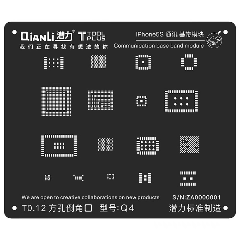 Qianli 3D iBlack iPhone 5s Communication Baseband BGA Reballing Stencil