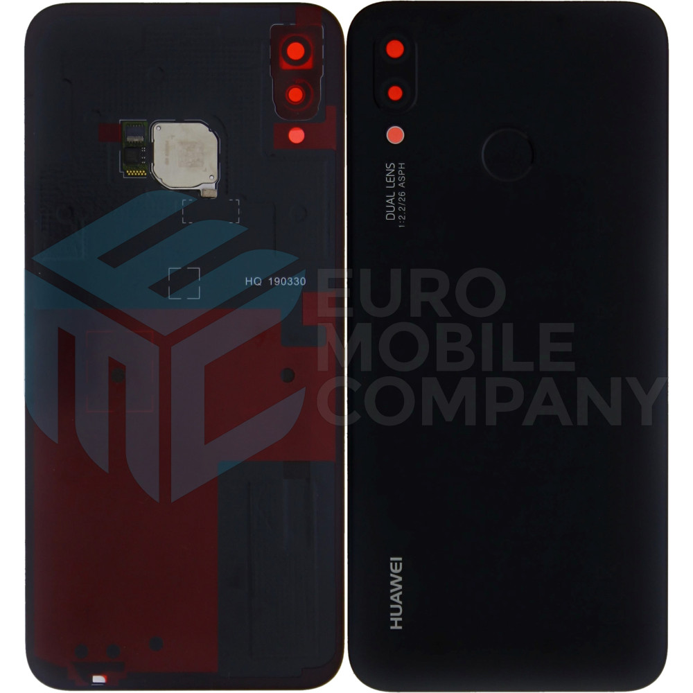 Huawei P20 Lite (ANE-L21) OEM Service Part Battery cover + Fingerprint - Midnight black 02351VPT