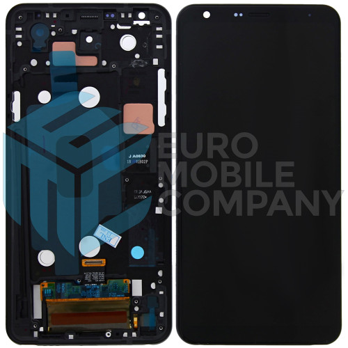 LG Q7 Thinq Display + Digitizer + Frame - Black