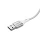 Rixus Braided USB-A To Lightning Cable With LED Display RXUC29AL - White
