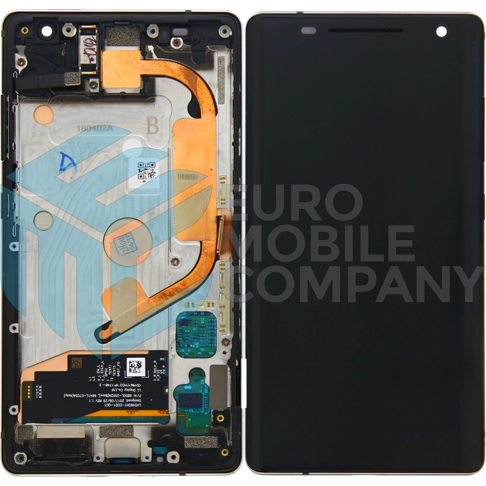 Nokia 8 Sirocco 2018 OEM Display Complete With Frame - Black