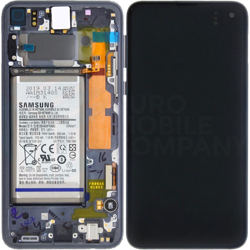 Samsung Galaxy S10E (SM-G970F) Display Complete GH82-18843A (With Battery) - Prism Black