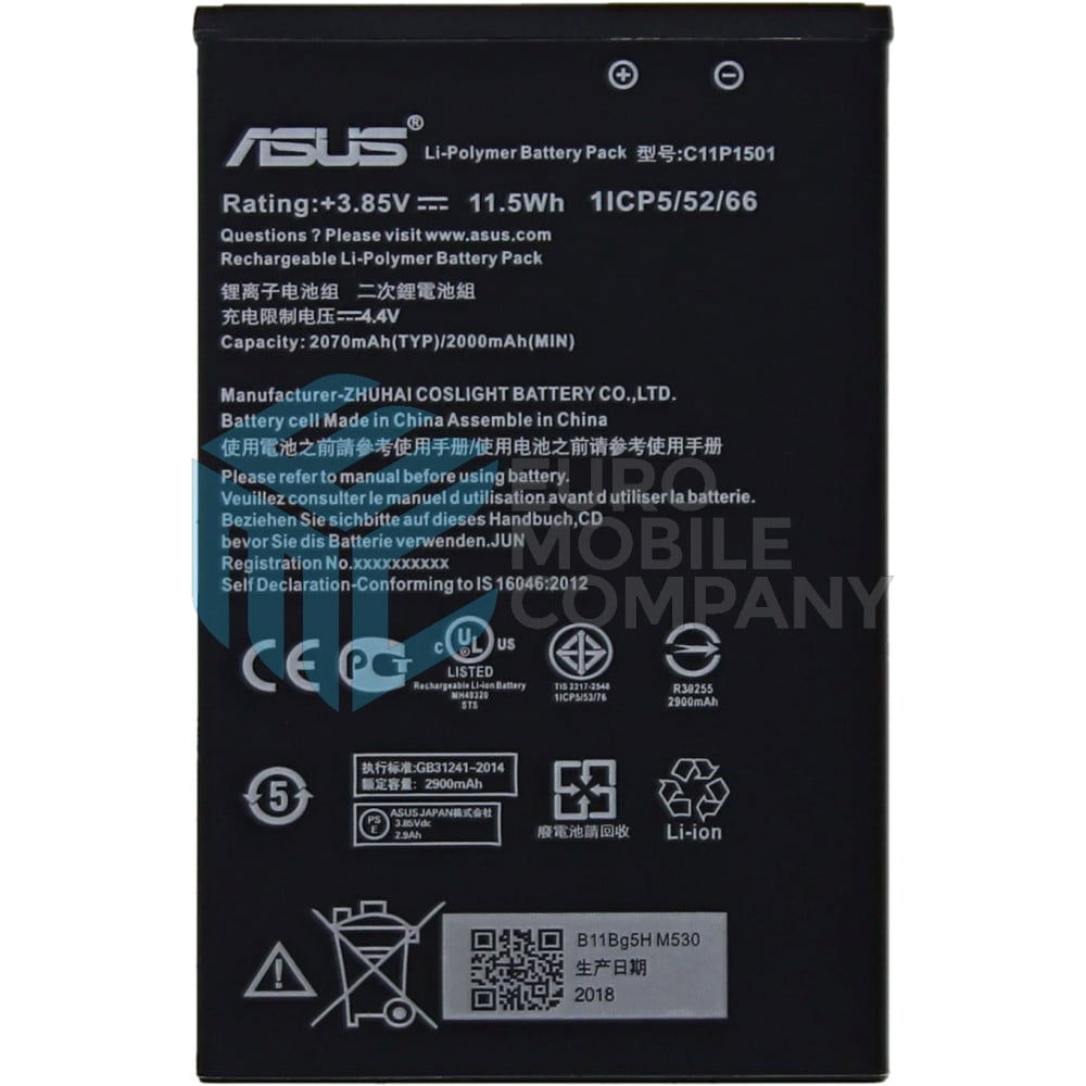 Asus Zenfone Selfie (D551KL/ZE601KL) Battery C11P1501 - 3000 mAh