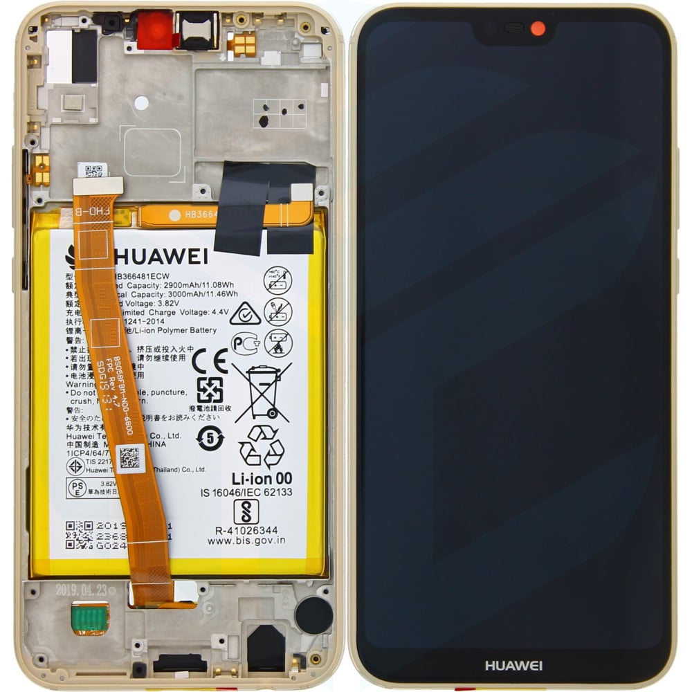 Huawei P20 Lite 02351WRN (ANE-LX1)  OEM Service Part Screen Incl. Battery - Platinum Gold