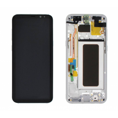 Samsung Galaxy S8 Plus (SM-G955F) Display Complete + Frame (GH97-20564B) - Arctic Silver