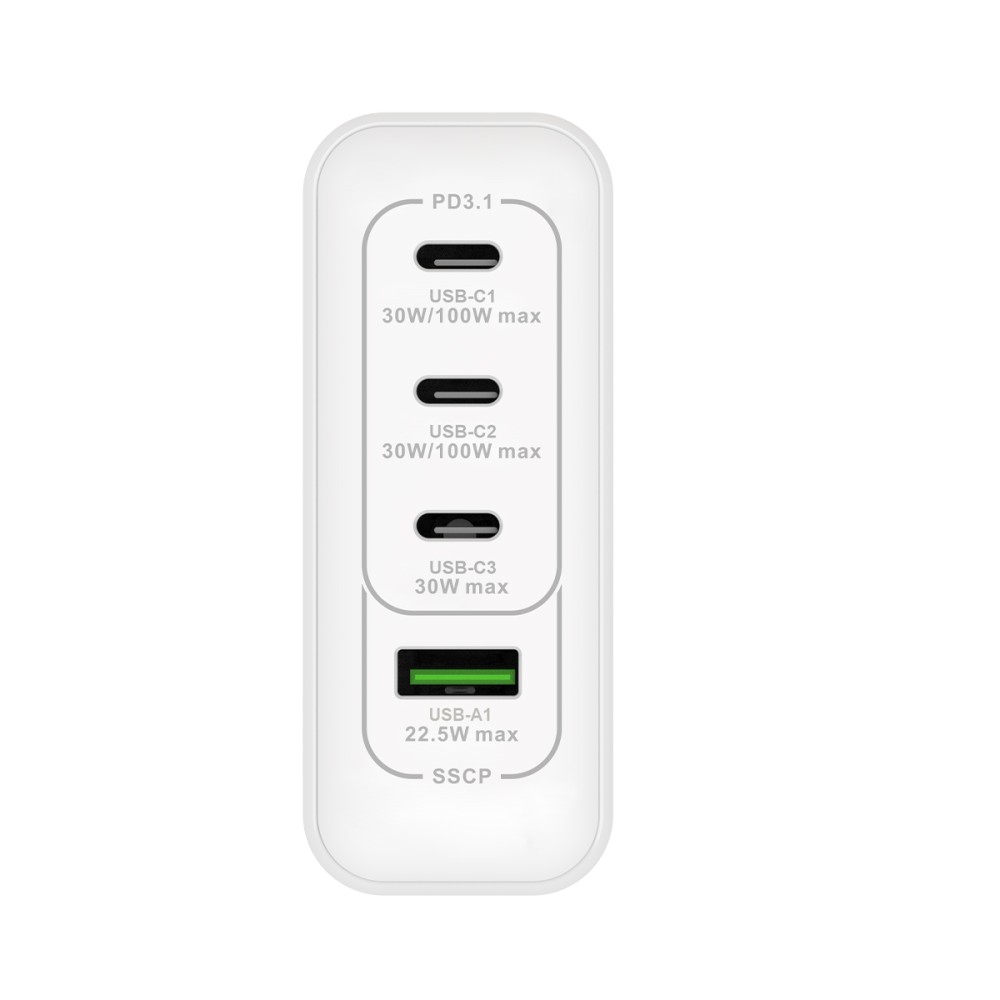Rixus RXHC100 100W GaN Power Adapter White