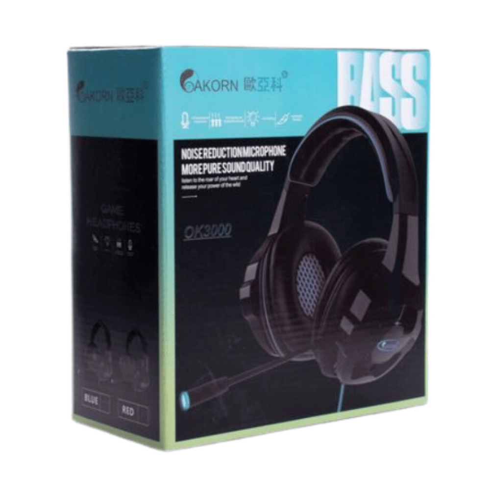 Akorn OK3000 Noise Reduction Headphone - Blue