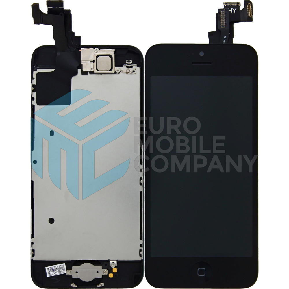 iPhone 5C Display + Digitizer, Pre Assembled A+ High Quality - Black