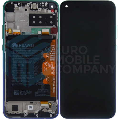 Huawei P40 Lite E 02353FMX (ART-L29) OEM Service Part Screen Incl. Battery - Aurora Blue