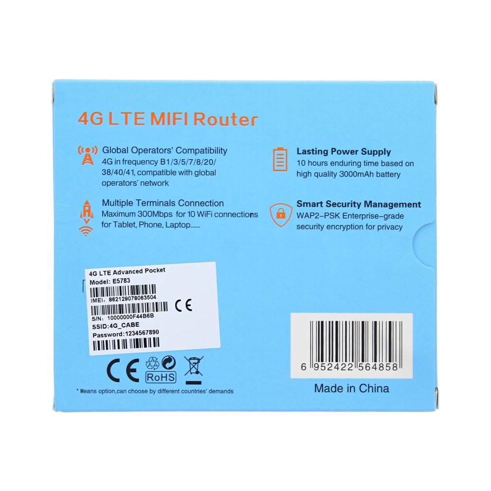 Portable 4G Router E5783 LTE Mobile WiFi Hotspot 300MBPS