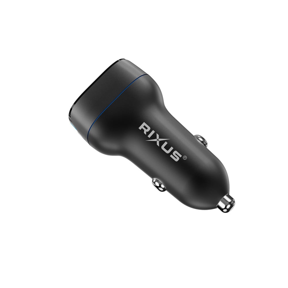Rixus USB-C PD+QC3.0 Car Charger 18W RXCC13 - Black