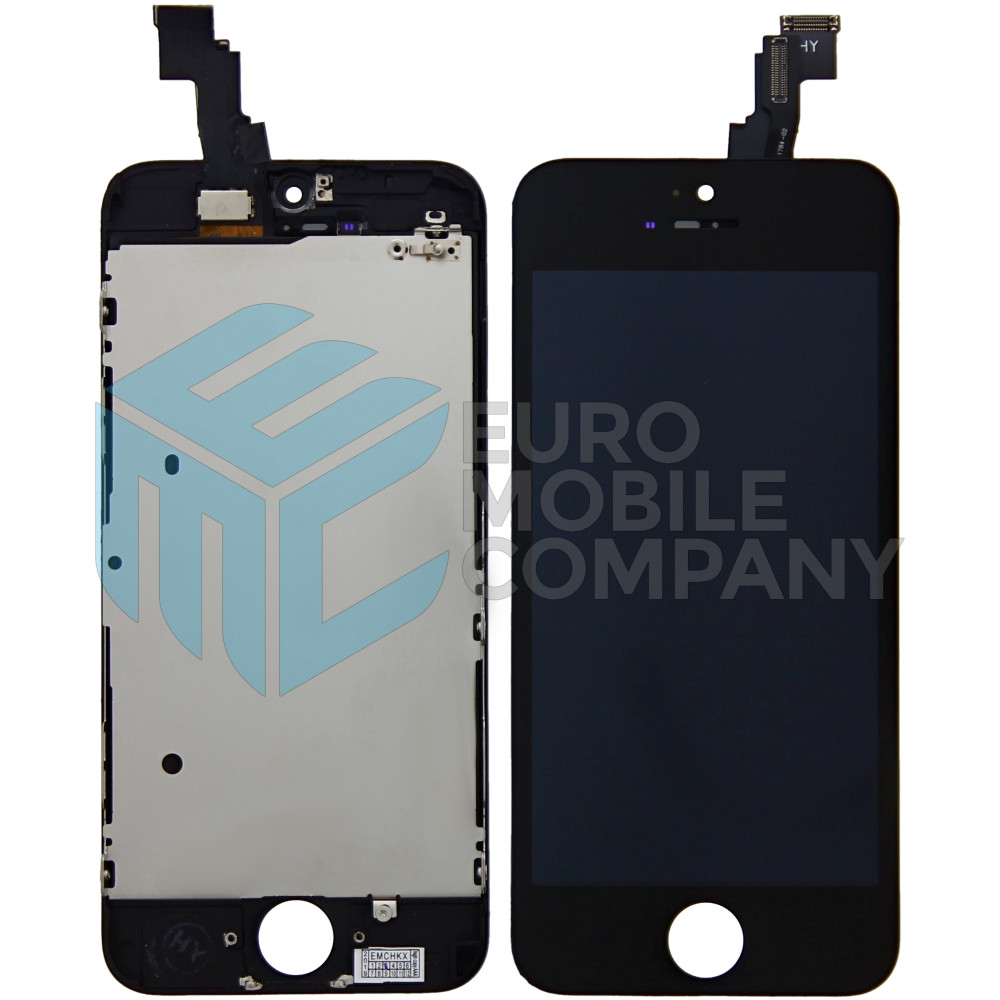 iPhone 5C Display + Digitizer, +Metal Plate A+ High Quality - Black