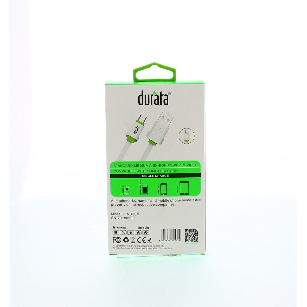 Durata Safe Charge Speed & Data Cable Micro 3M (DR-U30M)